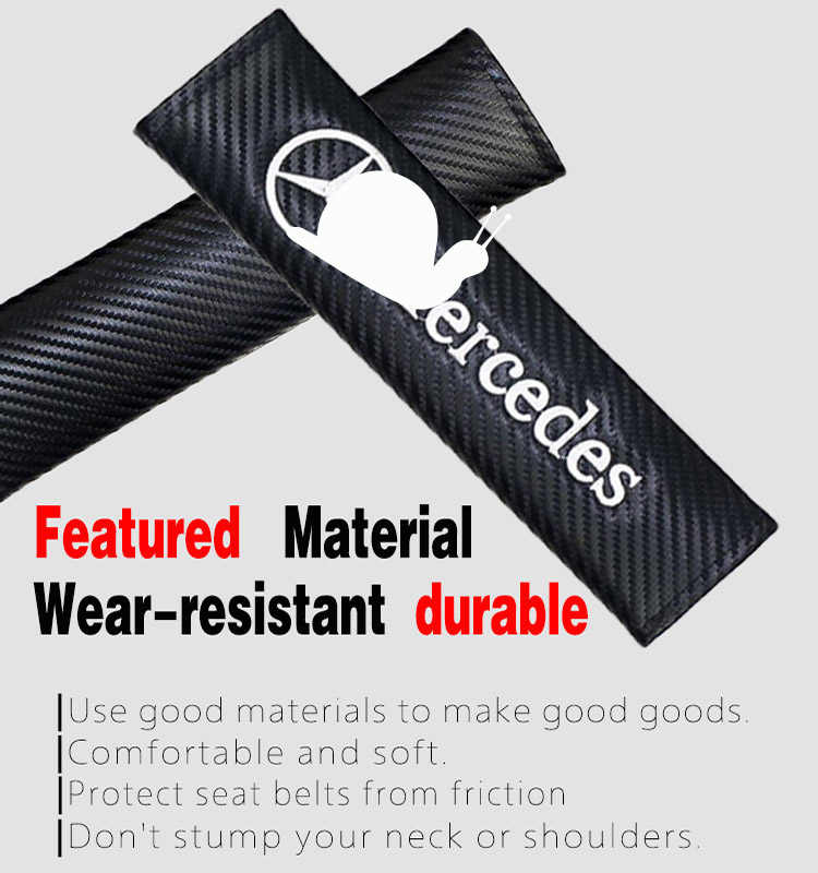 03 أغطية حزام مقعد السيارة من ألياف الكربون