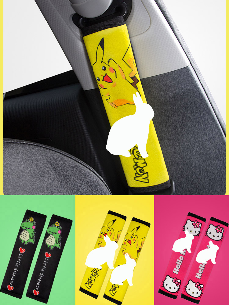 02 غطاء كتف وسادة لحزام المقعد قصير ناعم من القطيفة