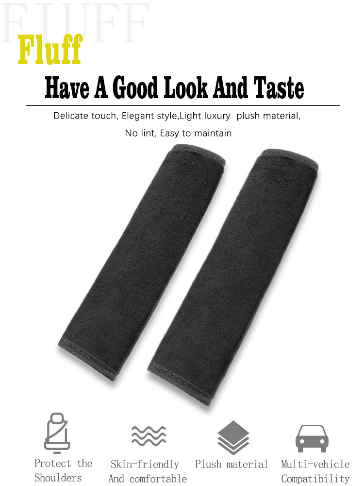 02 وسادة كتف من الكشمير للأطفال فائقة النعومة غطاء حزام أمان للسيارة