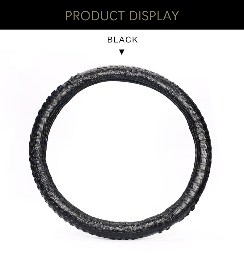 08 عجلة قيادة سيارة مخصصة من جلد التمساح الحقيقي