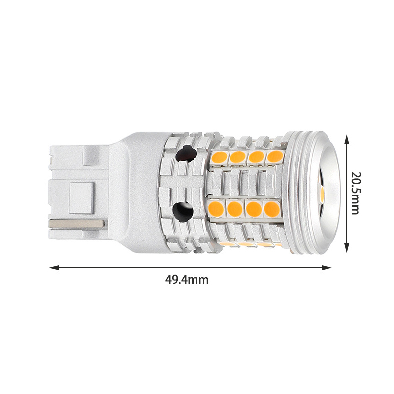  LED TEURL Signal Light 7440 WY21W الضوء العكسي فك تشفير W21W الأصفر ، ضوء الفرامل الضوء الأبيض