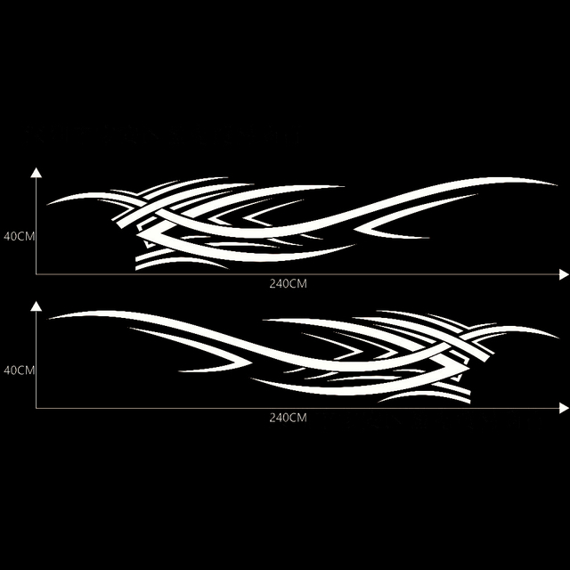 لهب الطوطم الخصر خط ملصقات تعديل ملصقات جسم السيارة ملصقات تزيين جسم السيارة العامة