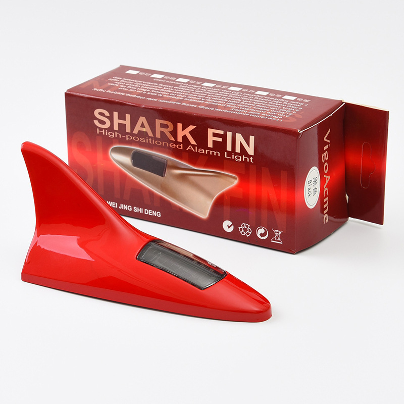 تزيين السيارة ضوء سمك القرش الشمسي زعنفة السقف سقف الذيل المعدل ضوء مضاد للانتعاش فلاش 8 أضواء