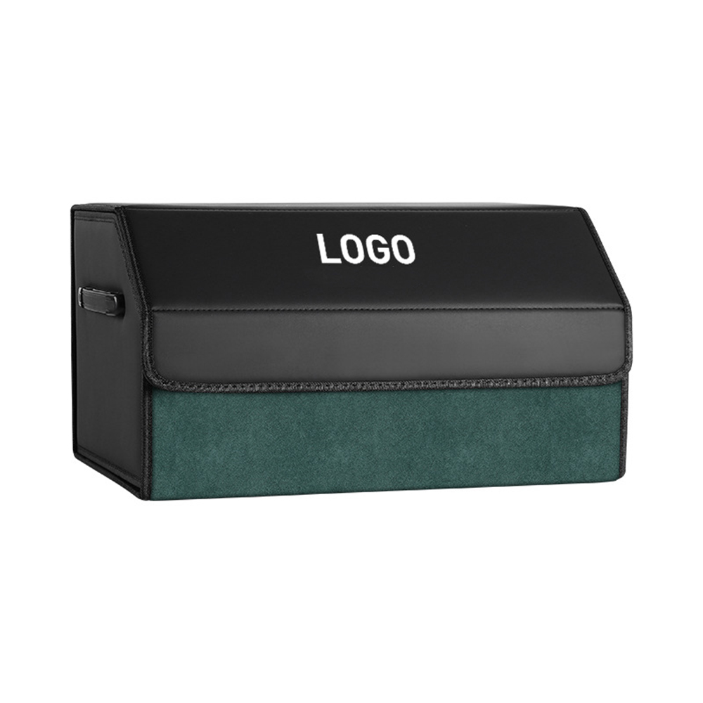 منظم صندوق السيارة ذو سعة كبيرة مصنوع من جلد PVC مع مادة الكانتارا الفاخرة الخفيفة مع صندوق تخزين مغناطيسي قوي للفتح والإغلاق بلونين