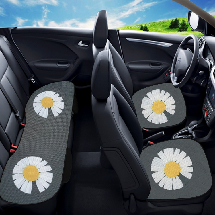 09 سجادة مقعد سيارة مخصصة للطباعة على شكل قرص العسل من الحرير الجليدي