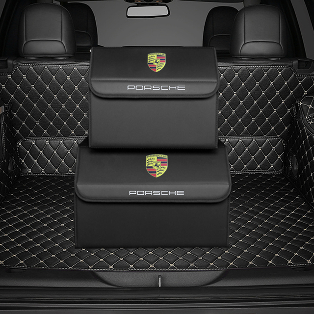 التخصيص الكلاسيكي جلد PVC مع مقبض مع ماجيك فيلكرو إغلاق صندوق منظم تخزين صندوق تخزين النقل الحراري لشعار السيارة