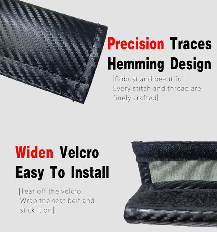 05 أغطية حزام مقعد السيارة من ألياف الكربون