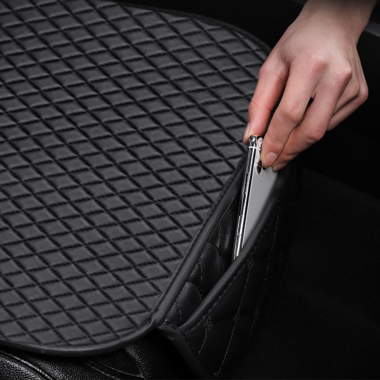 أغطية سفلية لمقعد السيارة من الجلد PVC وزوج واحد من وسادة مقعد السائق الأمامي وغطاء مقعد خلفي واحد مناسب عالميًا بنسبة 90٪ للسيارات مصنع حصيرة مقعد السيارة