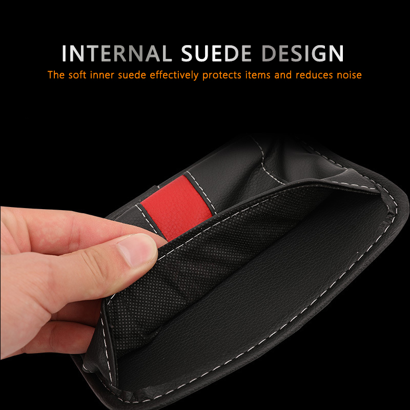 حقيبة منظم للجيب الجانبي للسيارة ، حامل نظارة شمسية للهاتف الخليوي ، مقعد السيارة ، حشو الفجوة الداخلية ، منظم الملحقات الداخلية لمقعد السيارة ، نافذة وحدة التحكم ، جيب تخزين السيارة من الجلد الصناعي 