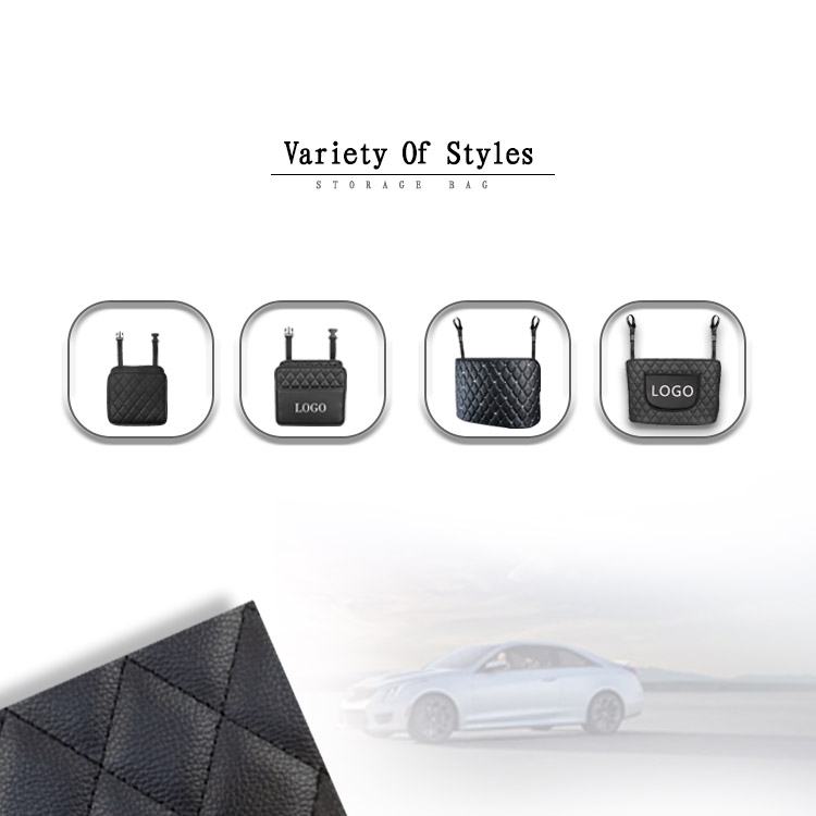 علبة قمامة للسيارة مقاومة للماء حقيبة قمامة للسيارة مصنوعة من الجلد سلة معلقة للسيارة ملحقات داخلية للسيارة قابلة للطي أشبين