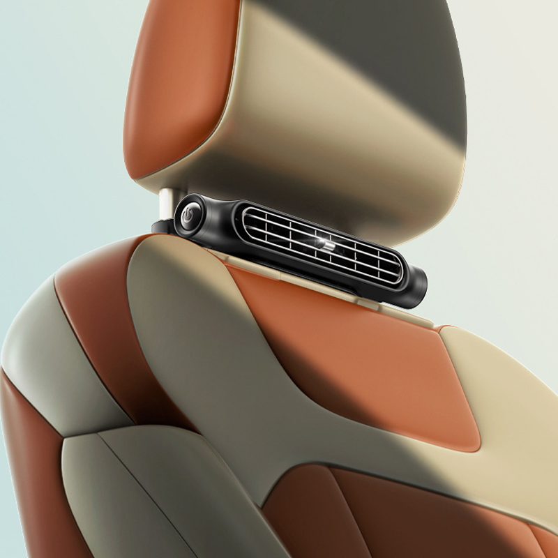 مروحة تبريد لمقعد السيارة مفتاح مستقل بدون شفرة مروحة سيارة مع 3 سرعات رياح قوية 5 فولت مروحة دوران هواء المقعد الخلفي 