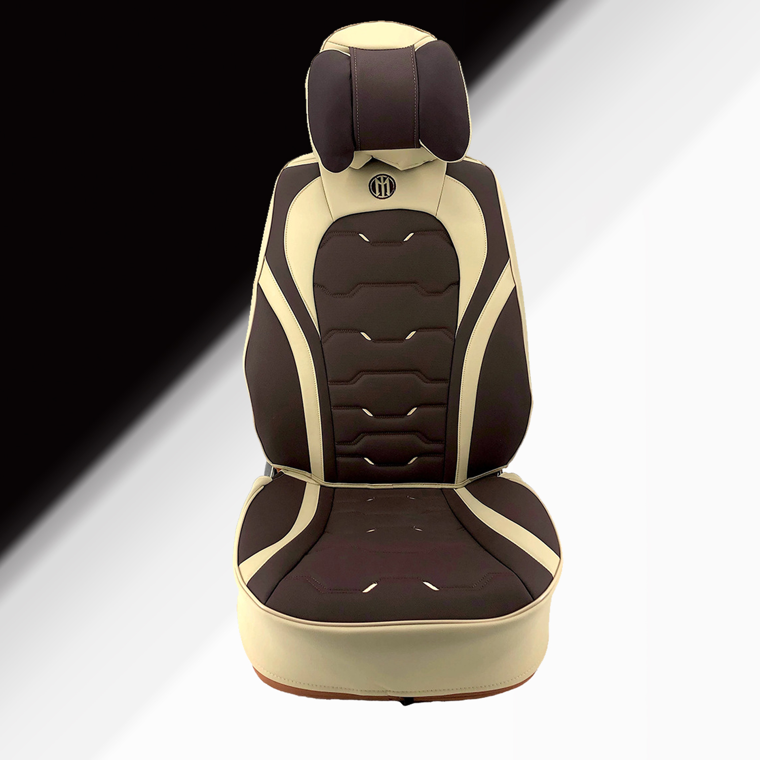 غطاء المقعد من جلد البولي يوريثان واقي وسادة مقعد السيارة المحيط بالكامل عالمي مخصص لخمسة مقاعد