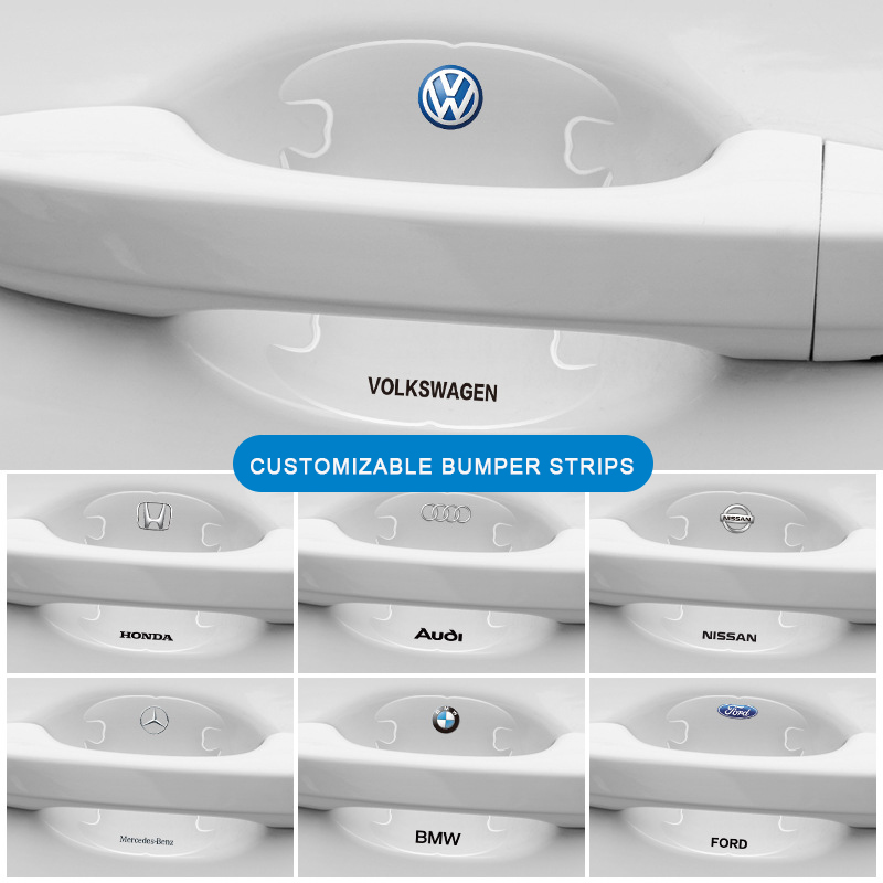 باب السيارة شريط مضاد للتصادم حافة الباب مقبض مضاد للخدش ملصق باب السيارة وعاء حماية مضاد للخدش مقبض شفاف غير مرئي مخصص