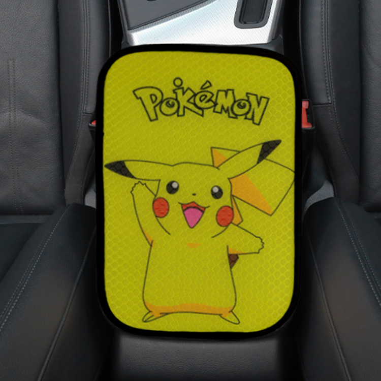  غطاء صندوق مسند ذراع للسيارة من الحرير الجليدي مع غطاء صندوق مسند ذراع للسيارة برسوم كرتونية للسيارات مقاس عالمي