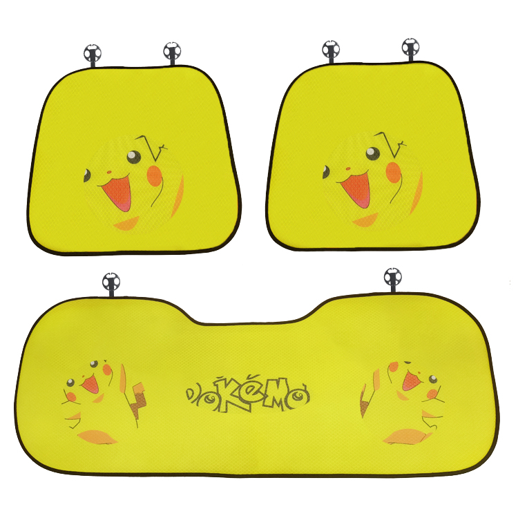 غطاء مقعد السيارة مصنوع من الحرير الجليدي بطباعة مخصصة غطاء مقعد قابل للتهوية مناسب عالمي بنسبة 90٪ للمركبات زوج واحد من وسادة مقعد السائق الأمامي وغطاء مقعد خلفي واحد 