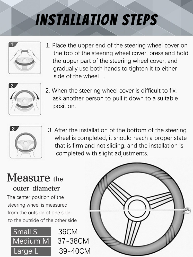 09 غطاء عجلة القيادة الجلدية الماس