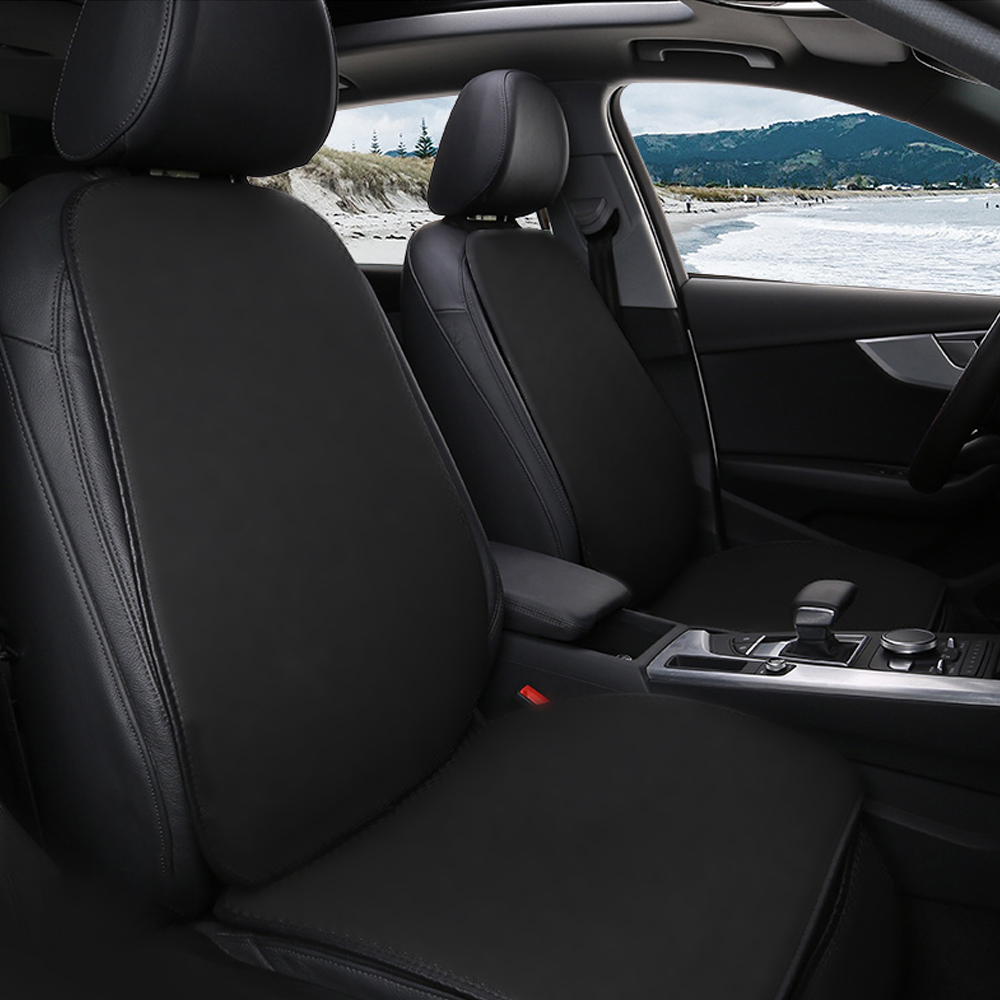 وسادة من الحرير الجليدي للسيارة ، غطاء مقعد قابل للتهوية ، بساط مقعد مانع للانزلاق ، لوازم السيارة ، أغطية سفلية لمقعد السيارة ، زوج واحد من وسادة مقعد السائق الأمامي وغطاء مقعد خلفي مناسب عالميًا بنسبة 90٪ مركبات