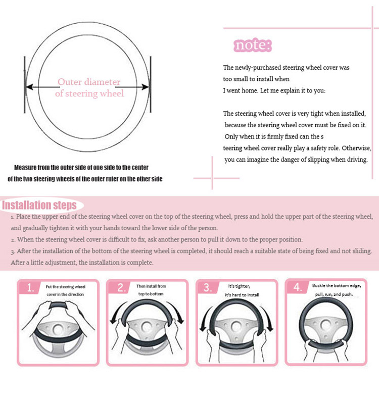 10 غطاء عجلة قيادة السيارة من القماش القطيفة للسيارات