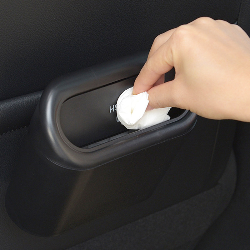 علبة قمامة السيارة ABS حقيبة قمامة لمقعد السيارة الخلفي ملحقات السيارة صندوق تخزين معلق للباب