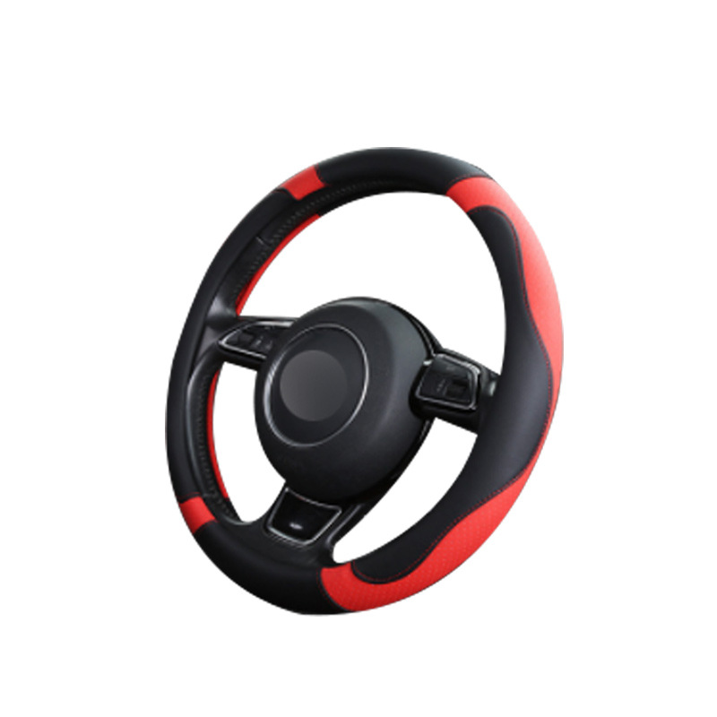  غطاء عجلة قيادة السيارة من الجلد المصنوع من الألياف الدقيقة عالمي قابل للتنفس ومضاد للانزلاق غطاء عجلة قيادة السيارة للرجال