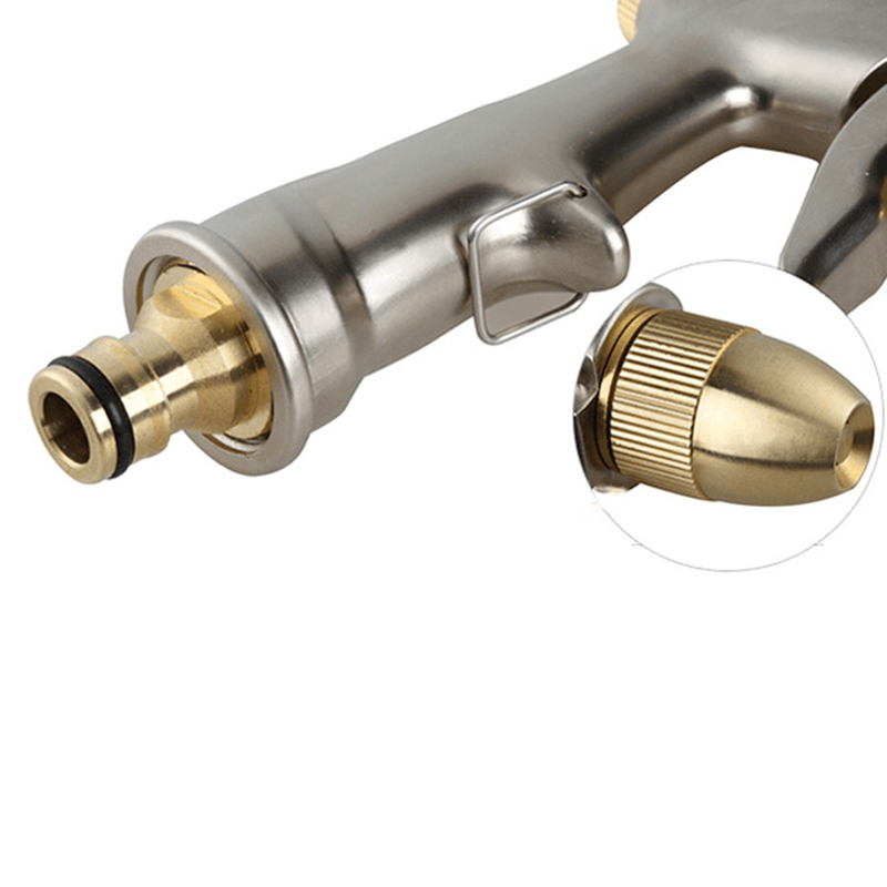 فوهة خرطوم الحديقة، أدوات الري والتنظيف المنزلية، مسدس رش نحاسي عالي الضغط، لغسيل السيارات