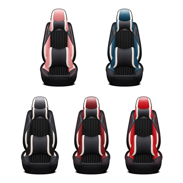 غطاء مقعد السيارة العالمي للجلد الرياضي للرياضة الجليدية 5 مقعد 