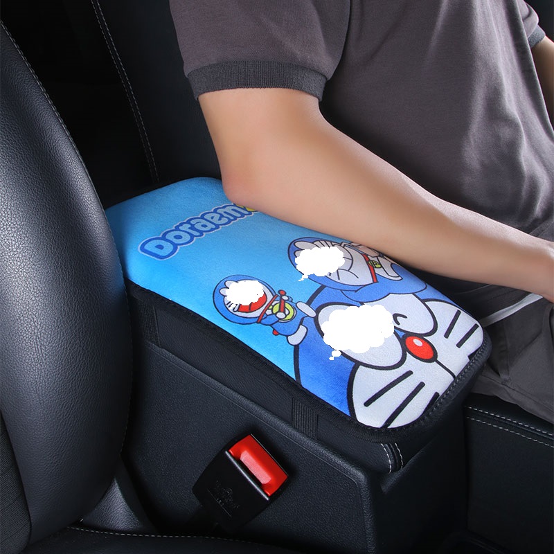 زغب العديد من أنماط الرسوم المتحركة الجميلة ، مسند الذراع الكرتوني للسيارة ، وسادة وحدة التحكم المركزية ، وسادة صندوق مسند الذراع المركزي