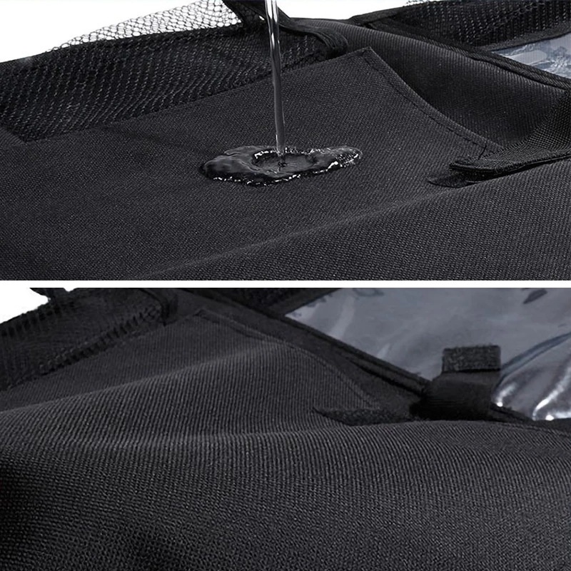  حقيبة تخزين سيارة أكسفورد متعددة الوظائف 600D ملحقات السيارة حامل مناديل حامل مناديل للسيارة مع شاشة لمس شفافة لجهاز iPad و iPhone منظم خلفي لمقعد السيارة 