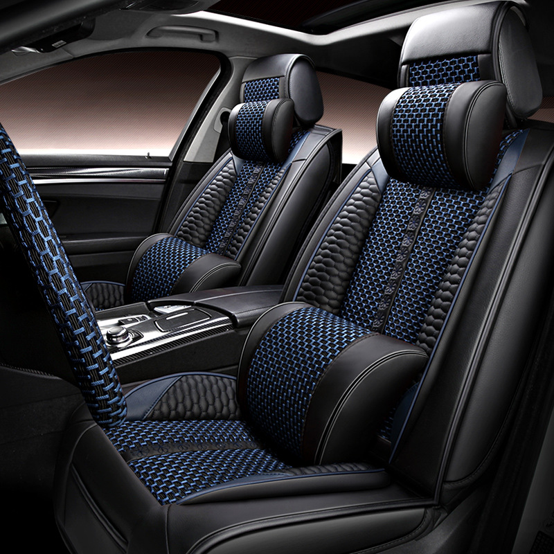 وسادة سيارة من الجلد المتين والحرير الجليدي المسامي تتسع لـ 5 مقاعد