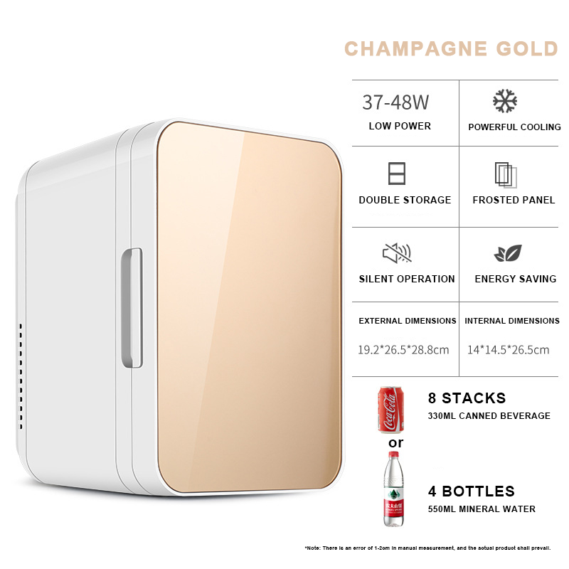 ثلاجة سيارة سعة 8 لتر ، مبرد ثلاجة شخصي صغير محمول ، سعة 6-10 لتر ، حار وبارد للاستخدام المزدوج للمنزل والسيارة