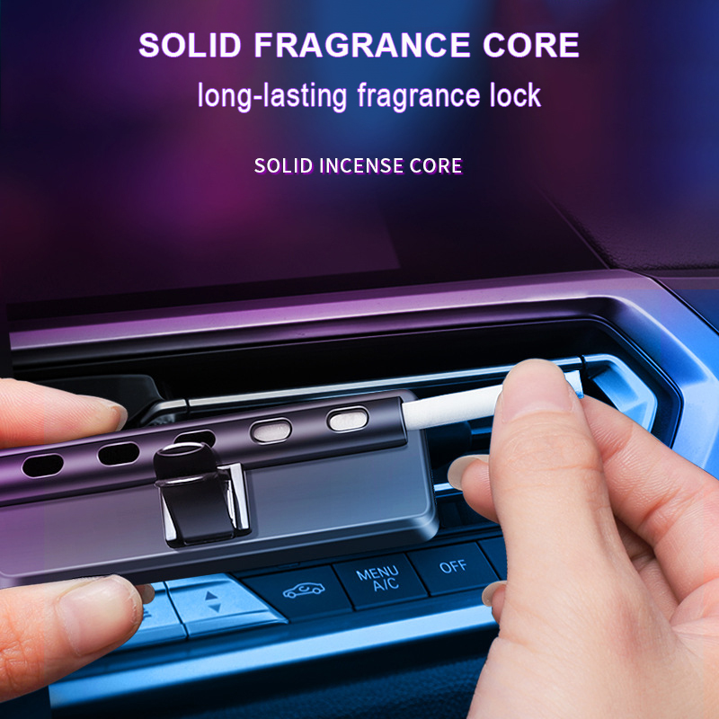 منفذ الهواء للسيارة ضوء الغلاف الجوي مصباح رائحة السيارة سيارة عطر مكيف الهواء منفذ الهواء LED شعار السيارة المزاج ضوء