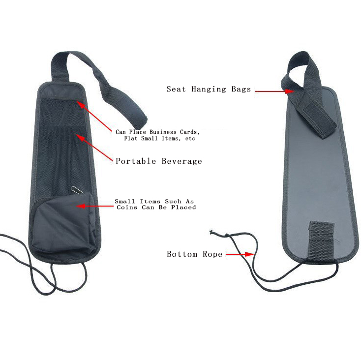 منظم مقعد السيارة لشاحنات السيارات والشاحنات الصغيرة وسيارات الدفع الرباعي حامل العملات المعدنية حامل الهاتف شبكة جيب مقعد منظم الجانب 