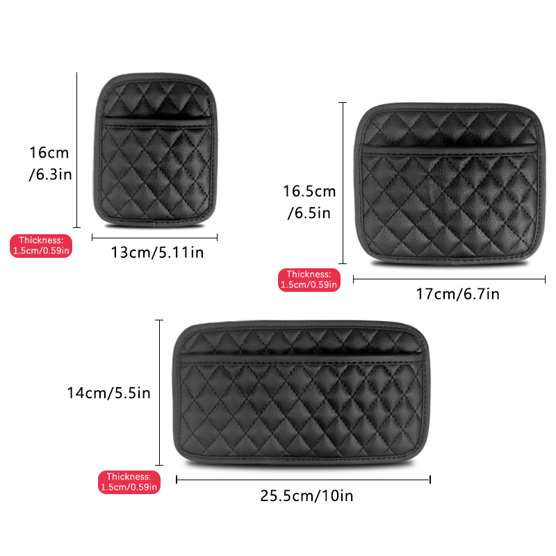  حقيبة منظم للجيب الجانبي للسيارة ، حامل نظارة شمسية للهاتف الخلوي ، منظم ملحقات داخلي لمقعد السيارة ، وحدة تحكم باب السيارة ، حقيبة تخزين من الجلد الليتشي ، حقيبة تخزين للهاتف المحمول