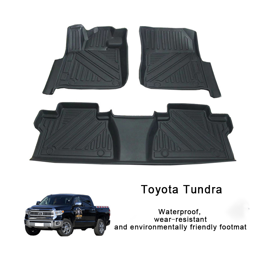 حصير سيارة مخصص لسيارة Toyota Tundra Left Drive لحماية 5 مقاعد مقاومة للاهتراء حصيرة أرضية TPE