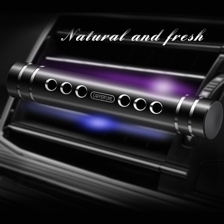 مشبك تنفيس للسيارة مخصص أسطواني من الزيت العطري للسيارة مع 5 أعواد لإعادة الملء للسيارة والمكتب والمطبخ والحمام ومنازل الحيوانات الأليفة مصنع لتنقية الهواء للسيارة