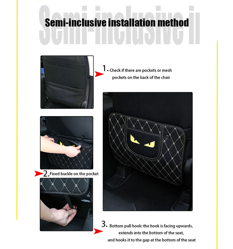 08 شعار مخصص طباعة حامي مقعد السيارة الخلفي