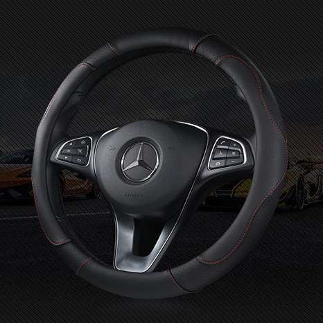  غطاء عجلة قيادة السيارة من الجلد المصنوع من الألياف الدقيقة عالمي قابل للتنفس ومضاد للانزلاق غطاء عجلة قيادة السيارة للرجال