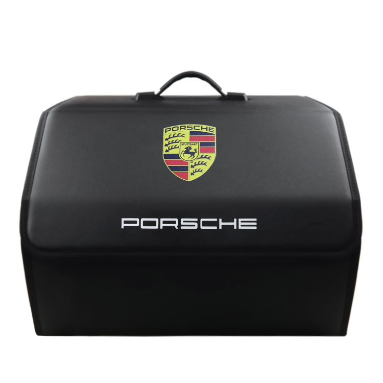 التخصيص الكلاسيكي جلد PVC مع مقبض مع ماجيك فيلكرو إغلاق صندوق منظم تخزين صندوق تخزين النقل الحراري لشعار السيارة