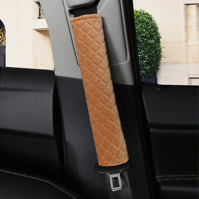  غطاء حزام مقعد السيارة القطيفة الناعمة لأغطية حزام الأمان العالمي للسيارة ، وسادة كتف الأمان للشتاء