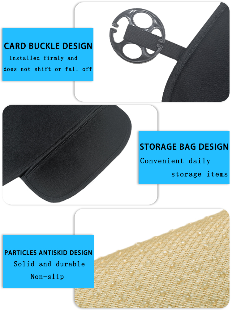 06 غطاء وسادة مقعد السيارة من الحرير الجليدي