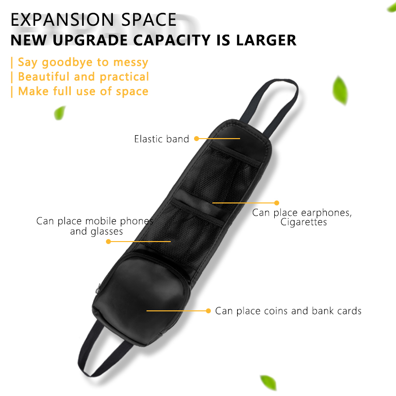 منظم جانبي لمقعد السيارة ، حقيبة تخزين لمقعد السيارة ، حقيبة للحمل متعددة الجيوب ، حامل مشروب ، جيب شبكي ، حامل هاتف لمقعد السيارة للسيارات / الشاحنة 