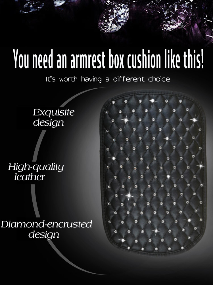 02 وسادة غطاء مسند ذراع السيارة الماسي