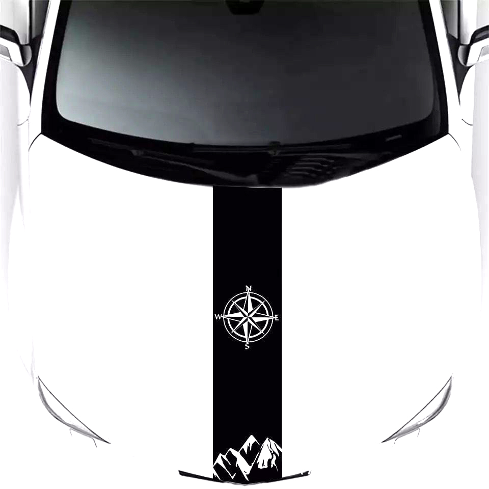 غطاء محرك WRC ملصق سيارة غطاء ماكينة رسم شخصية ملصقات شريطية معدلة ملصقات الجسم