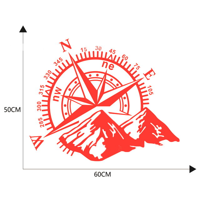 بوصلة السيارة الطوطم ملصق الشارات هود ملصقات السيارات هود الجسم الشارات سحب الزهور العالمي