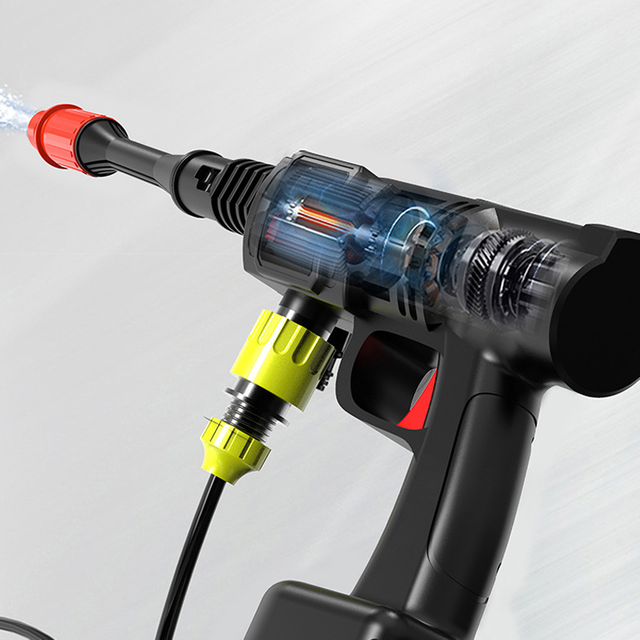 ارتفاع ضغط غسيل السيارات مدفع المياه اللاسلكي بطارية ليثيوم آلة غسيل السيارات مضخة مياه المنزل في الهواء الطلق المحمولة غسيل السيارات مضخة مياه غسيل السيارات