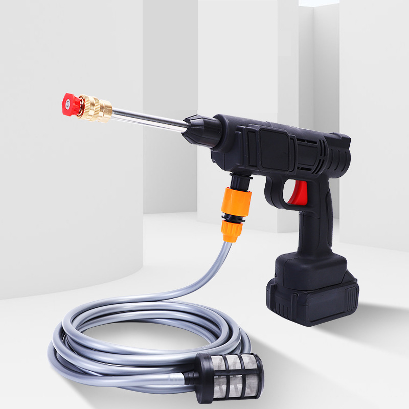  غسل مدفع الماء المحمول قابلة لإعادة الشحن الغسالة اللاسلكية غسالة ليثيوم بطارية مضخة عالي الضغط على فرشاة ماء ماء تنظيف تلقائي للسيارة المنزلية