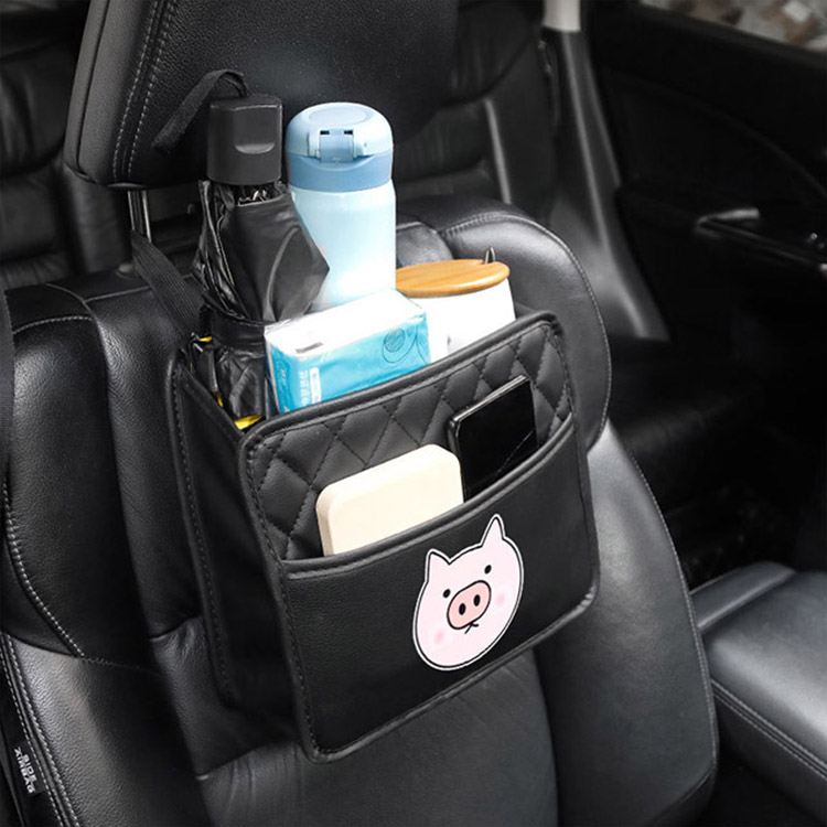 حقيبة Trasher للسيارة مقاومة للماء قابلة للطي PVC جلد Ashbin للسيارة شعار مخصص علبة قمامة للسيارة Ashcan 