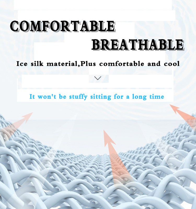 02 غطاء وسادة مقعد السيارة من الحرير الجليدي