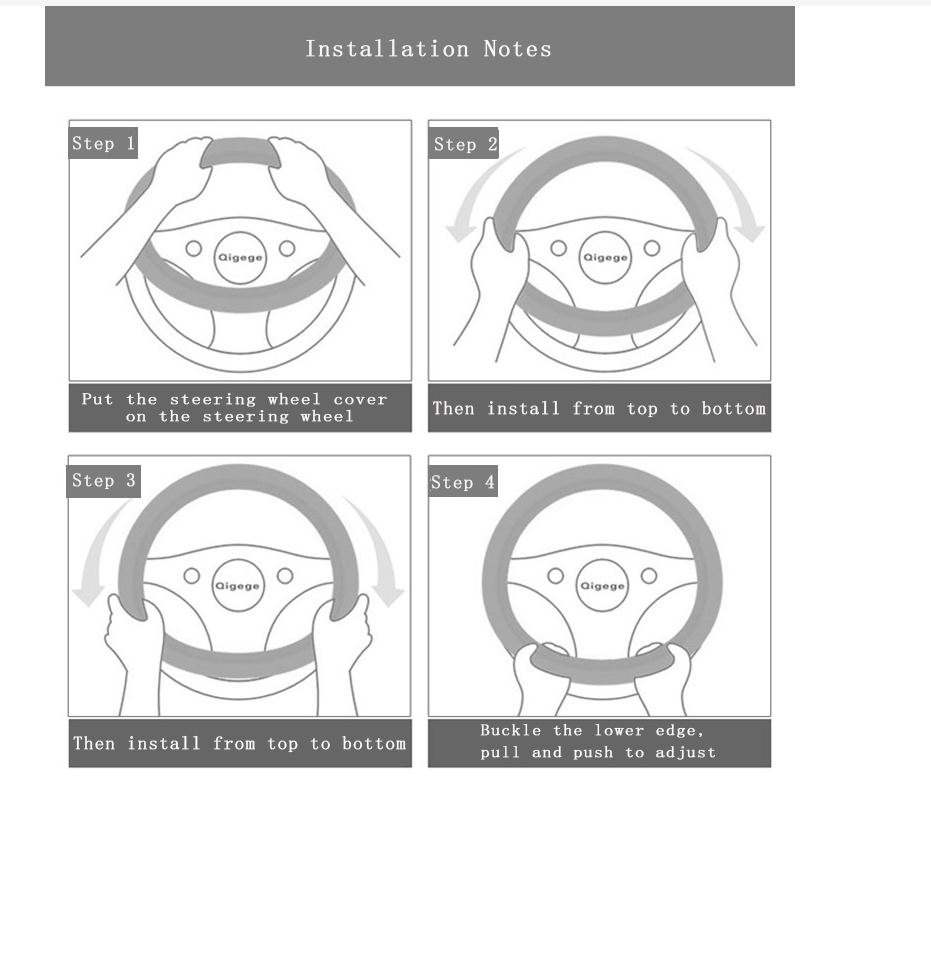 07 غطاء عجلة قيادة السيارة بنمط التطريز