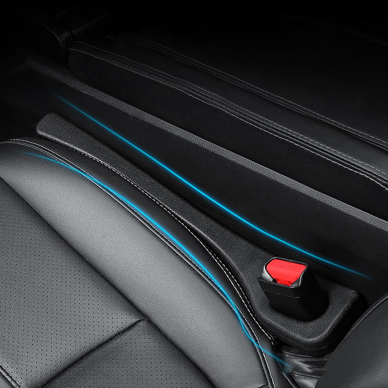 شريط توصيل حشو فجوات مقعد السيارة عالمي للسيارة وسيارات الدفع الرباعي والشاحنات، مصنوع من جلد البولي يوريثان، مانع لشقوق المقعد الجانبي للسيارات، يملأ الفجوة بين المقعد ووحدة التحكم لمنع الأشياء من السقوط